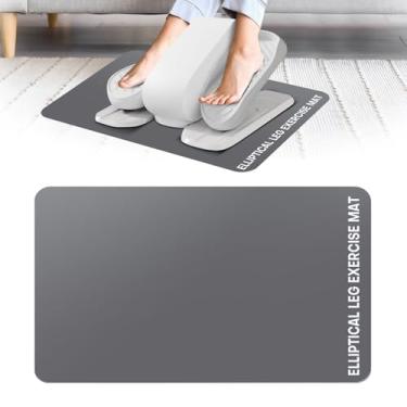 Imagem de Tapete elíptico embaixo da mesa – Tapete antiderrapante para bicicleta Peloton. Equipamento de exercício para bicicleta Peloton, pequeno exercício para equipamento de treino de mesa (cinza)