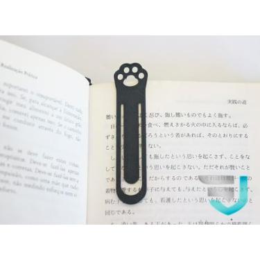 Imagem de Marcador de Livro Patinha 3D, 11 cm, Preto Texturizado, Design Pet Lover