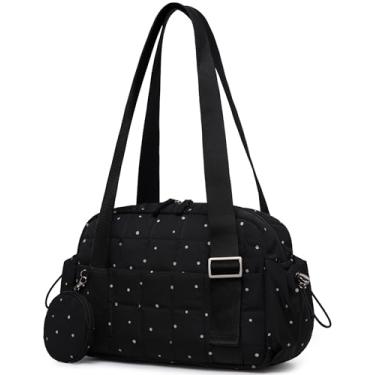 Imagem de CAMTOP Mini bolsa de ginástica para mulheres, bolsa de ginástica pequena, bolsa esportiva acolchoada com compartimento molhado e bolsa de moedas, bolsa de dança, ioga, exercícios para presentes, Ponto