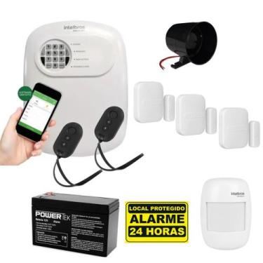Imagem de Kit Nova Central Alarme Com App Anm 24 Net Sem Fio Intelbras