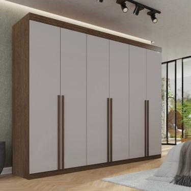 Imagem de Guarda-roupa Casal 100% Mdf Florianópolis New Canion/off White