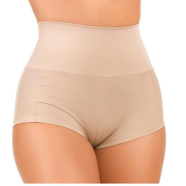 Imagem de Cinta Short Suplex Modeladora Pós Parto Alta Pressão Cintura Alta Aper