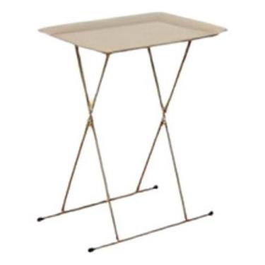 Imagem de Mesa Bandeja Dobravel Taupe Pratico E Compacto - Just Home Collection
