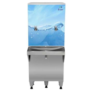 Imagem de Bebedouro De Água Resfriador 50 Litros 2 Torneiras Frisbel Inox, 110V