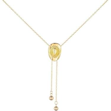 Imagem de KOFISNI Colar de chapéu de vaqueira ocidental para mulheres, colar de gravata bolo, de caubói, ajustável, corrente longa, colar em Y, joia moderna country ocidental para mulheres, 72cm, Latão, Sem