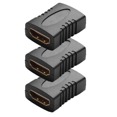 Imagem de Rrlihjgu Adaptador fêmea | Adaptador pequeno fêmea para fêmea de alta definição, conector de vídeo HDR pequeno 4K, acessórios de áudio de alta definição para câmeras, laptop doméstico