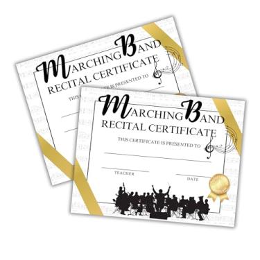 Imagem de Marching Band Recital Certificate Award 50pk 21.6x27.9 cm High School Full Orchestra Performance Excellence Routine Music Class End of the Year