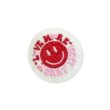 Imagem de V0009-002 Love More Worry Less Patch Bordado 4x4cm (B-Arquivo Matriz para bordar)