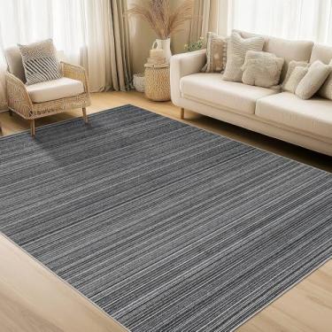 Imagem de COZYLOOM Tapete de área extra grande, 25,5 x 30,5 cm, moderno com forro antiderrapante, tapete lavável fino e dobrável, revestimento macio que não solta pelo baixo, tapete impresso para escritório de