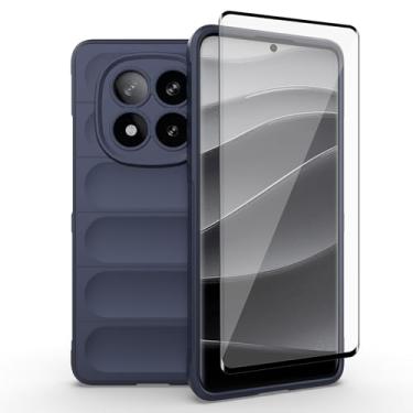 Imagem de Asuwish Capa de celular para Xiaomi Redmi Note 14 Pro Plus 5G com protetor de tela de vidro temperado e TPU macio, fina, à prova de choque, proteção de silicone, acessórios 14Pro 14Pro+ Pro+ feminino