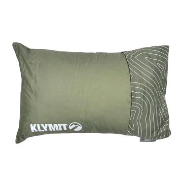 Imagem de Klymit Almofada de acampamento Drift, almofada de viagem de espuma viscoelástica desfiada com capa reversível para uso ao ar livre, verde, regular