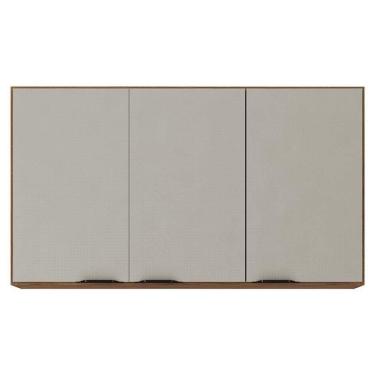Imagem de Armário Aéreo Para Cozinha Firenze 3 Portas Amêndola Touch Nude Tx - Demóbile