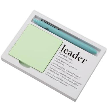 Imagem de Leader Definition Gifts Porta-notas adesivas para mesa, presente de agradecimento para chefe, gerente, mentor, presente de agradecimento para mulheres líderes, liderança, graduação, promoção