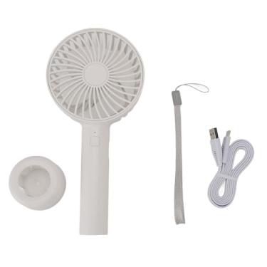 Imagem de HEEPDD Ventilador Portátil, 3 Velocidades, Recarregável, Branco, Bateria de 6 Horas, para Viagem, Praia e Ar Livre