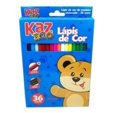 Imagem de Lapis 36 cores int. madeira sextavado kz3703 - Kaz