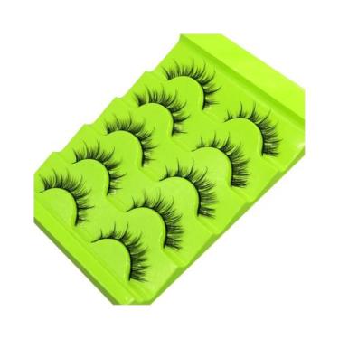 Imagem de Cílios Postiços Cat Eye 6D Wispy Natural Look Clear Band 5 6 Pares GRO