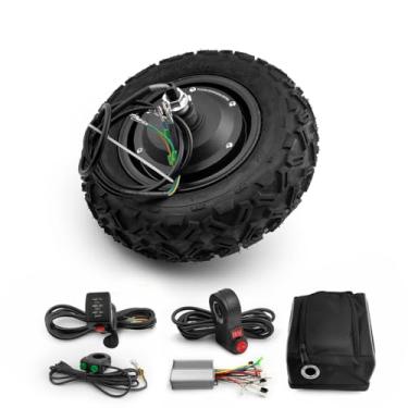 Imagem de L-faster Trotinete de carrinho de mão elétrico de roda áspera off-road, kit de motor de cubo de engrenagem, roda de 24 cm, 24 V, 36 V, 48 V, 350 W (24 V 350 W)