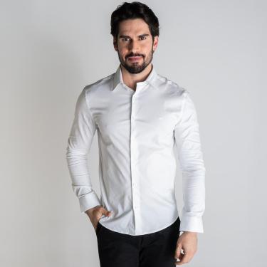 Imagem de Camisa Ellus Tricoline Slim New Irish Branca-Masculino