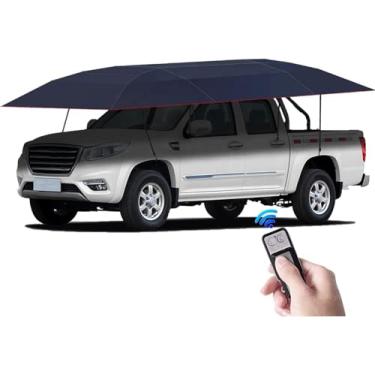 Imagem de Garagem De Proteção Solar Dobrável Tenda De Carro Universal Garagem Móvel Guarda-chuva De Dossel De Carro Para Barraca Ao Ar Livre Com Controle Remoto Para Acampamento Ao Ar, Navyblue, 4.9x2.3m