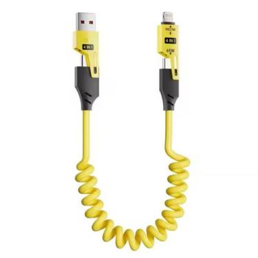 Imagem de Cabo Usb 4 Em 1 Carregador Rápido Compatível Para iPhone Samsung 65w -