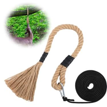 Imagem de Maasechs Corda de raspagem com aroma de cânhamo para caça de veados 76 cm com 30 metros pré anexada corda de perfume de paracord de raspar ativa para pendurar em qualquer lugar acessórios de caça para