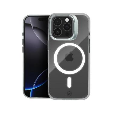 Imagem de Capa case capinha para iPhone 16 Pro Max - MagSafe Crystal Armor Stand - NÃO AMARELA - Gshield