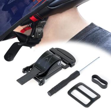 Imagem de JAGASOL Kit de fivela de liberação rápida para capacete de motocicleta, acessórios de capacete de motocicleta de metal, alça de queixo substitui capacetes de anel D de até 2,5 cm, adequado para