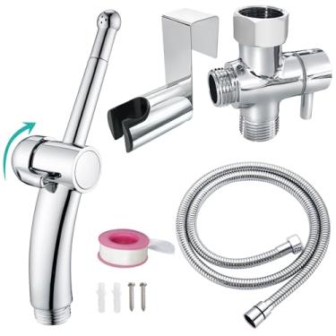Imagem de BARROCK Pulverizador bidê para vaso sanitário existente, conjunto avançado de jato ergonômico portátil com controle de pressão de água de precisão para chuveiro muçulmano/higiene feminina/limpeza de