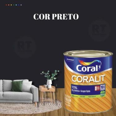 Imagem de Esmalte Sintético Base Água Coral Coralit 800ml Cor Cinza Brilhante p/