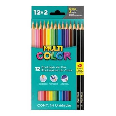 Imagem de Lápis de cor Faber Castell multicolor 12 cores + 2 escrever