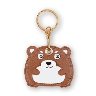 Imagem de Porta-chaves compatível com couro Apple AirTag Brown - XSUIOY