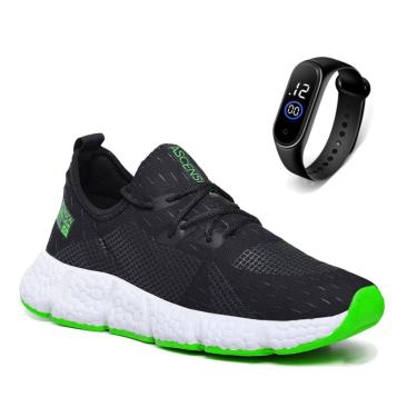 Imagem de Combo Tênis Masculino Esportivo Com Relógio Fino Perfeito para Caminhar, Treinar e Usar no Dia a Dia-Masculino