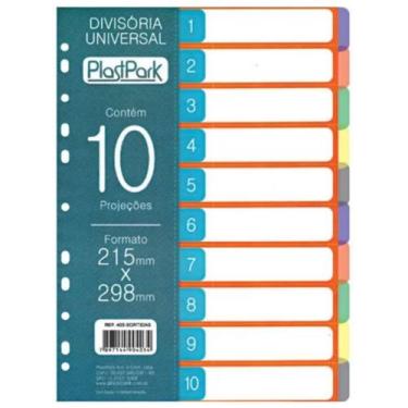 Imagem de Divisória Fichário Universal c/10 Projeções - Plastpark