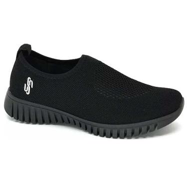 Imagem de Tênis Usaflex Feminino Slip On Tricot Preto Ae2208002 38