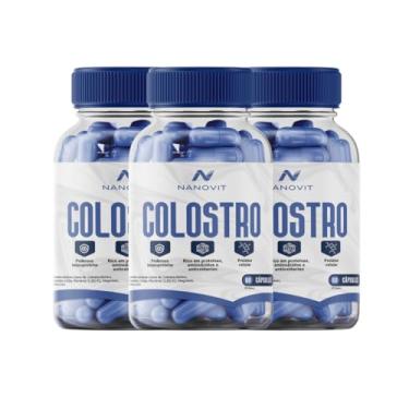 Imagem de Kit 3 Nanovit Colostro, Vitamina K, Vitamina D, 60 caps - Imunidade