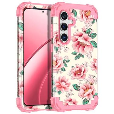 Imagem de Hekodonk Capa para Galaxy S24 FE, três camadas de proteção resistente à prova de choque de plástico rígido + silicone macio capa protetora contra quedas de corpo inteiro para Samsung Galaxy S24 FE