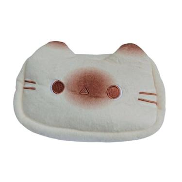 Imagem de oshhni Estojo de pelúcia para lápis, bolsa de cosméticos, desenho de gato, leve, para meninos e meninas, bolsa para caneta, material escolar, escritório,