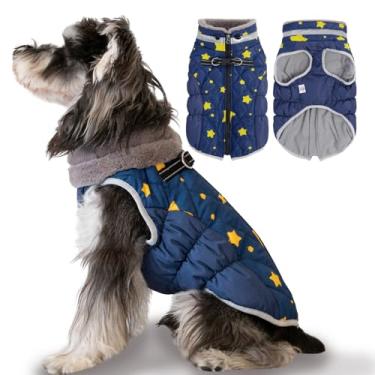 Imagem de YRFN21XL Casaco de inverno para cães com arnês, jaqueta refletiva quente para cachorro com zíper para roupas de neve para clima frio, tamanhos pequenos a grandes