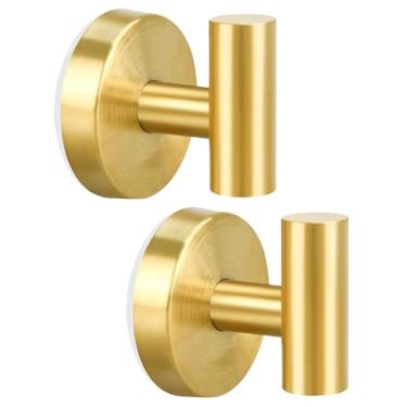 Imagem de Wexecon Pacote com 2 ganchos de ventosa, ganchos de chuveiro de aço inoxidável – sem necessidade de perfuração, removíveis e reutilizáveis para banheiro, cozinha, porta, parede