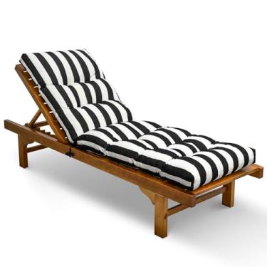 Imagem de LCYY.TG Almofadas de espreguiçadeira para ambientes externos, 189 x 55 x 12 cm, à prova d'água, resistentes ao desbotamento, para móveis ao ar livre, pátio, jardim e piscina