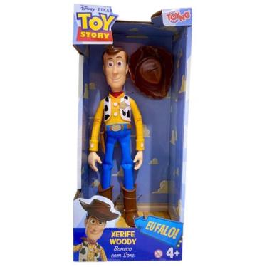Imagem de Boneco Falante Xerife Woody Toy Story Frases Em Português - Toyng