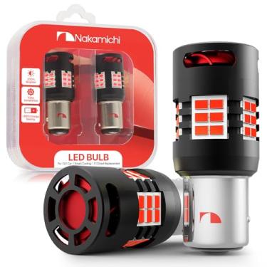 Imagem de Nakamichi Lâmpada LED 1157 7528 P21/5W BAY15D, super brilhante, 30 SMD 3020, CANBUS sem erro, ventilador 12.000 RPM, para freio, seta, estacionamento e lanterna (Vermelho Monza, 30 LEDs, Pacote com 2)