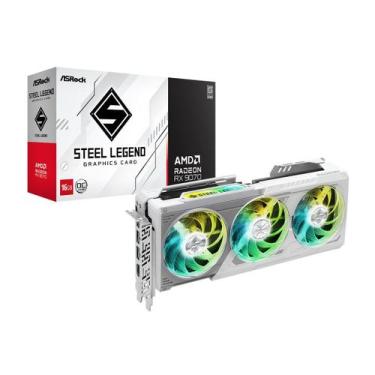 Imagem de Gpu ASROCK AMD Radeon RX 9070 Steel Legend 16GB 256BITS OC 90-GA5EZZ-0
