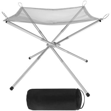 Imagem de Fogueira de malha de aço inoxidável, malha portátil para fogueira ao ar livre com bolsa de transporte, lareira de malha dobrável duradoura para acampamento, economia de espaço, perfeita para