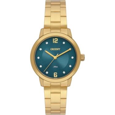 Imagem de RELOGIO ORIENT ANALOGICO VERDE METAL DOURADO FGSS0226 E2KX