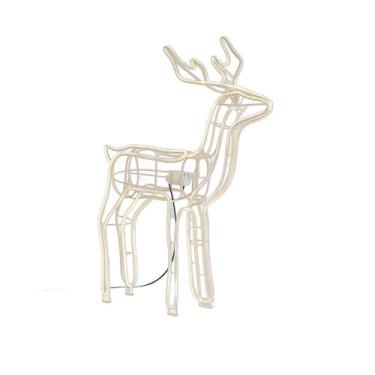 Imagem de Rena Movimento Led Bivolt 110Cm Natal Decor Iluminada Jardim - Decoral