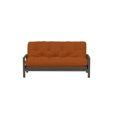 Imagem de Royal Sleep Products Colchão Futon de espuma de 15 cm da The Futon Factory – Capa sólida de canela – Tamanho casal – Espumas certificadas CertiPUR – Feito nos EUA – Colchão de substituição – (moldura