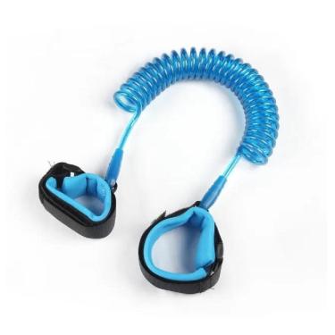 Imagem de Guia Infantil Perda Pulseira Anti Seguranca Crianca Passeio Mercado Shopping Menino Cordao Azul