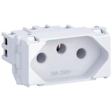 Imagem de Tomada 2P+T com 20 Ampères 250 Volts Branco - E011100120 - WETZEL