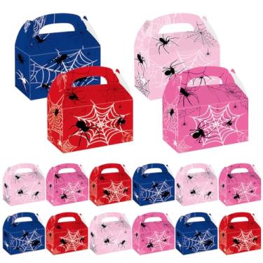 Imagem de 12 Spider Themed Party Gift Boxes Include 4 Pattern Party Favor Hand Boxes for Spider Web Birthday Party Decorations Supplies